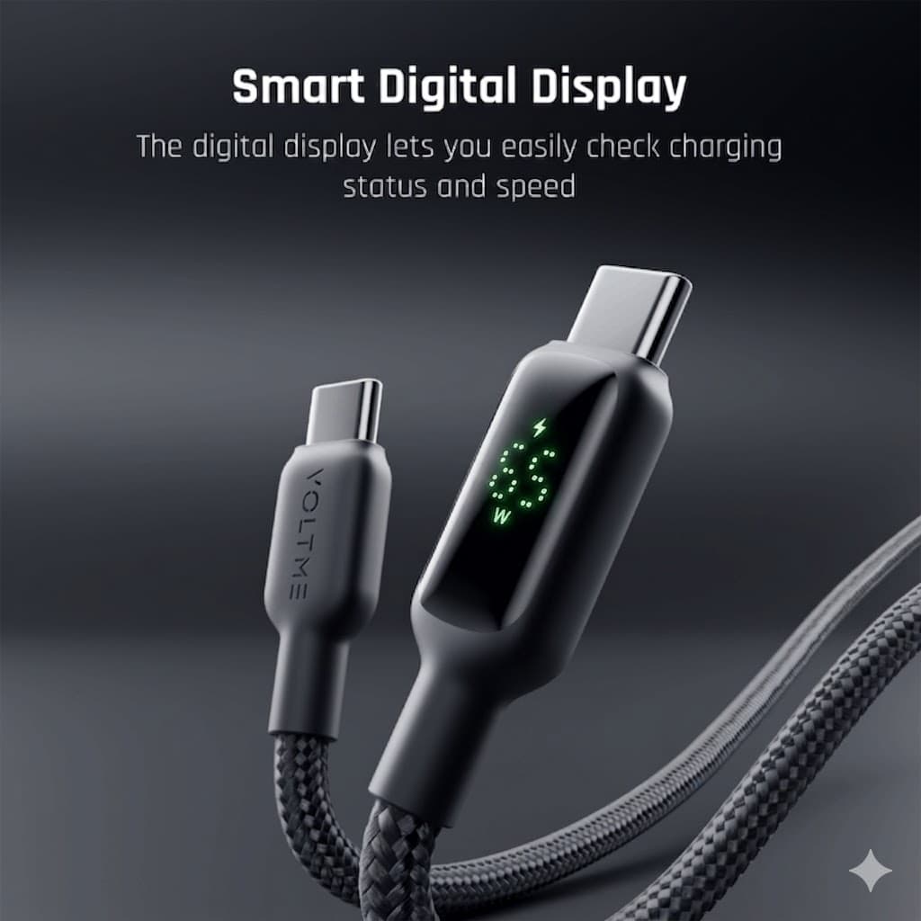 100% Original Voltme C2379 140W Vizo Series USB-C to USB-C Fast Charging Cable